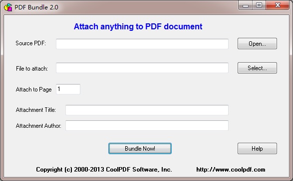 Attach document to PDF file
